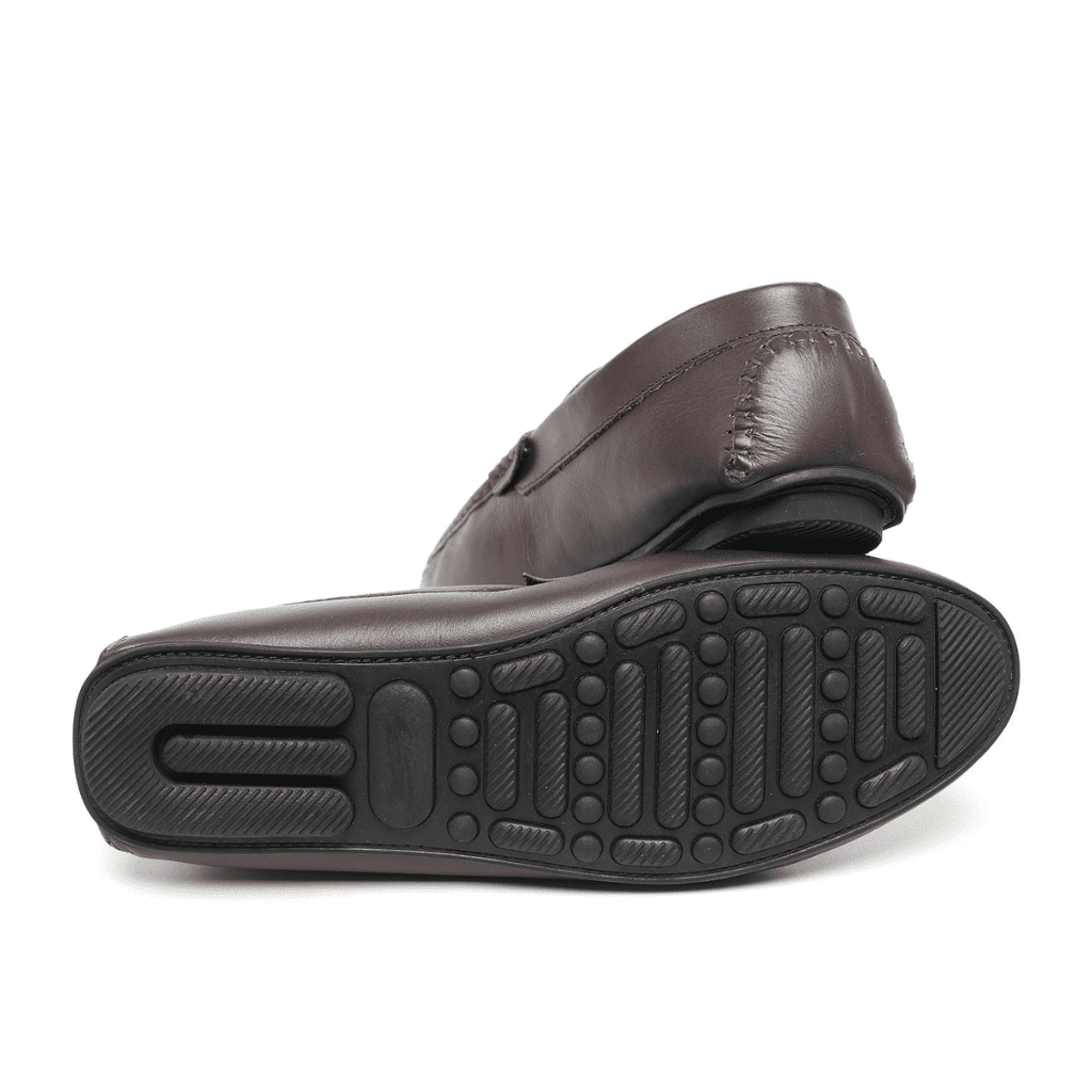 casual leather loafer shoe