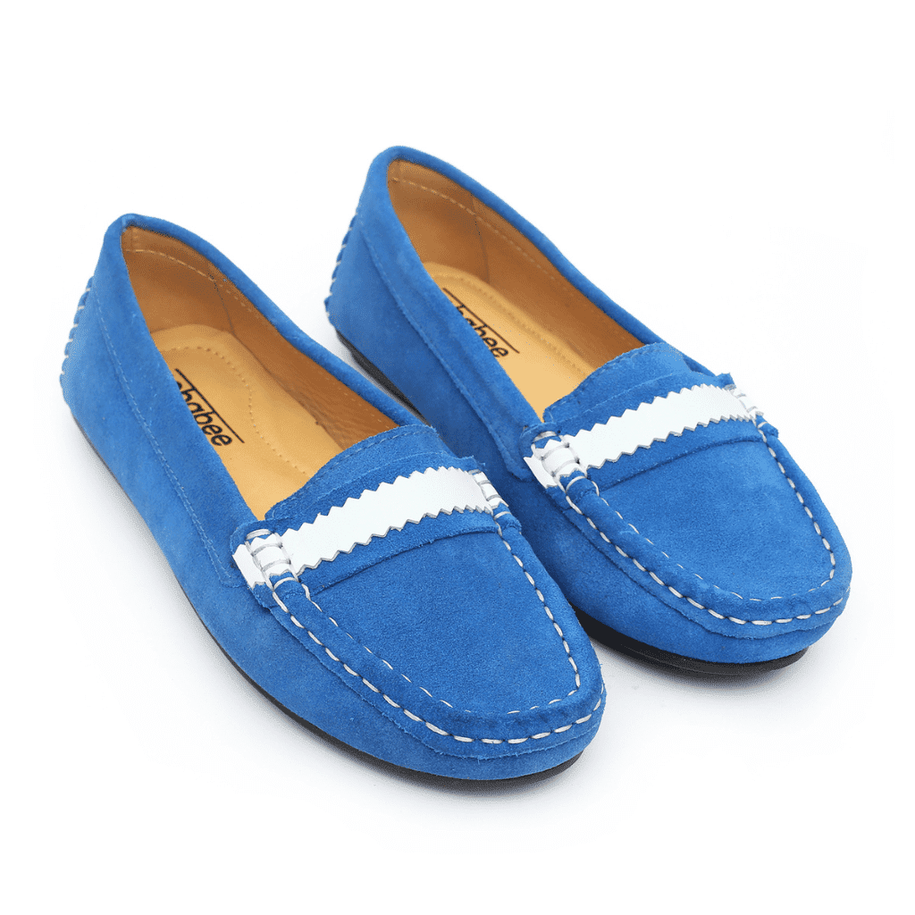 Blue Loafer Shoe For Women