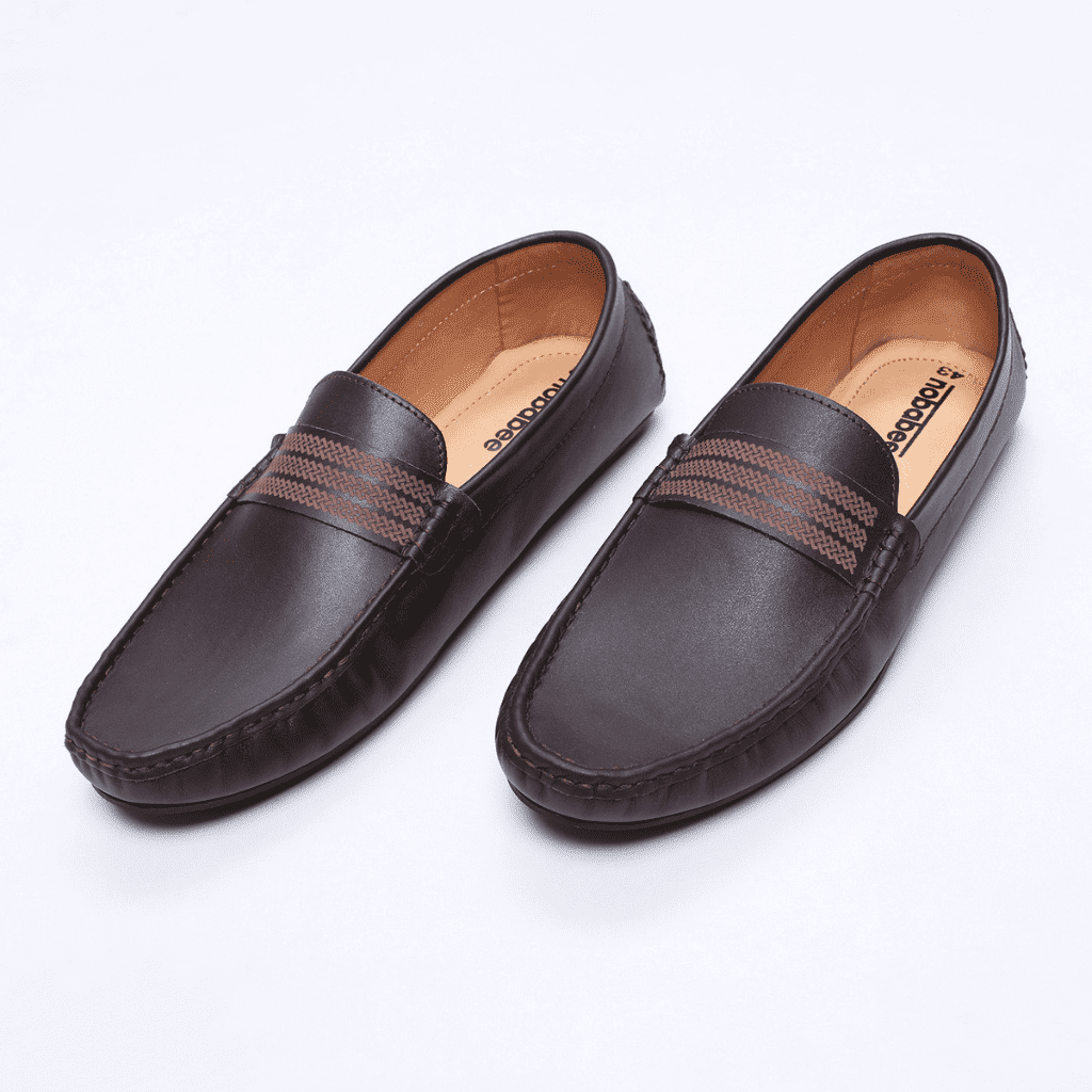 chocolate casual leather loafer shoe