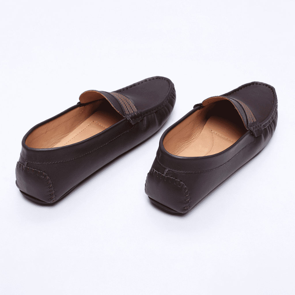 Chocolate Casual Leather Loafer Shoe For Men