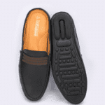 Men's Moccasin Half Shoe Black