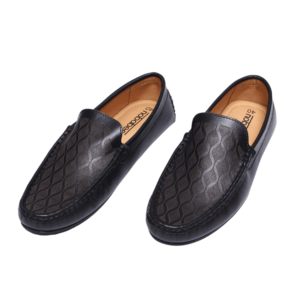 This is black exclusive design loafer shoe